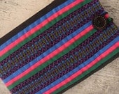 Multi stripe Kindle Sleeve // padded // stitch // embroidery // needlework // pink // blue // pastel // colorful // multi stripe