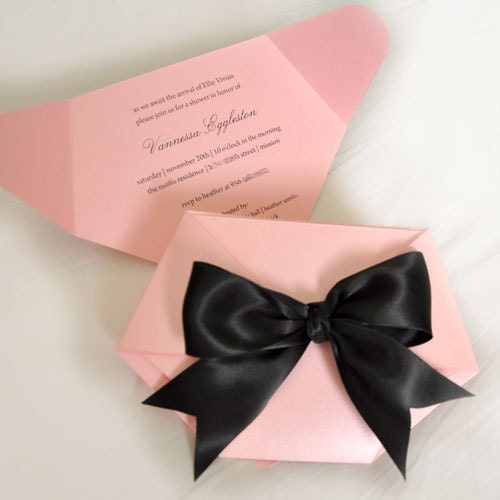 Sample Luxe Diaper Baby Shower Invitation