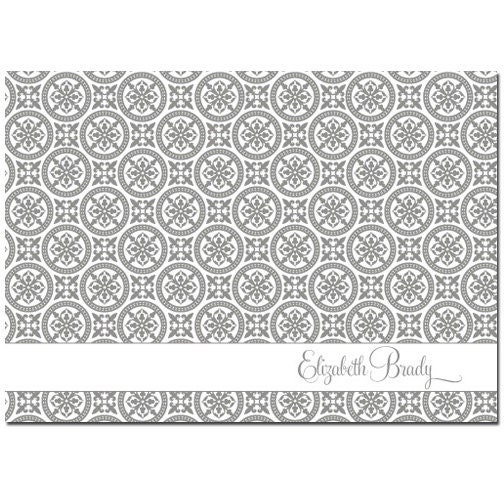 Modern Gray Circles Personal Stationery