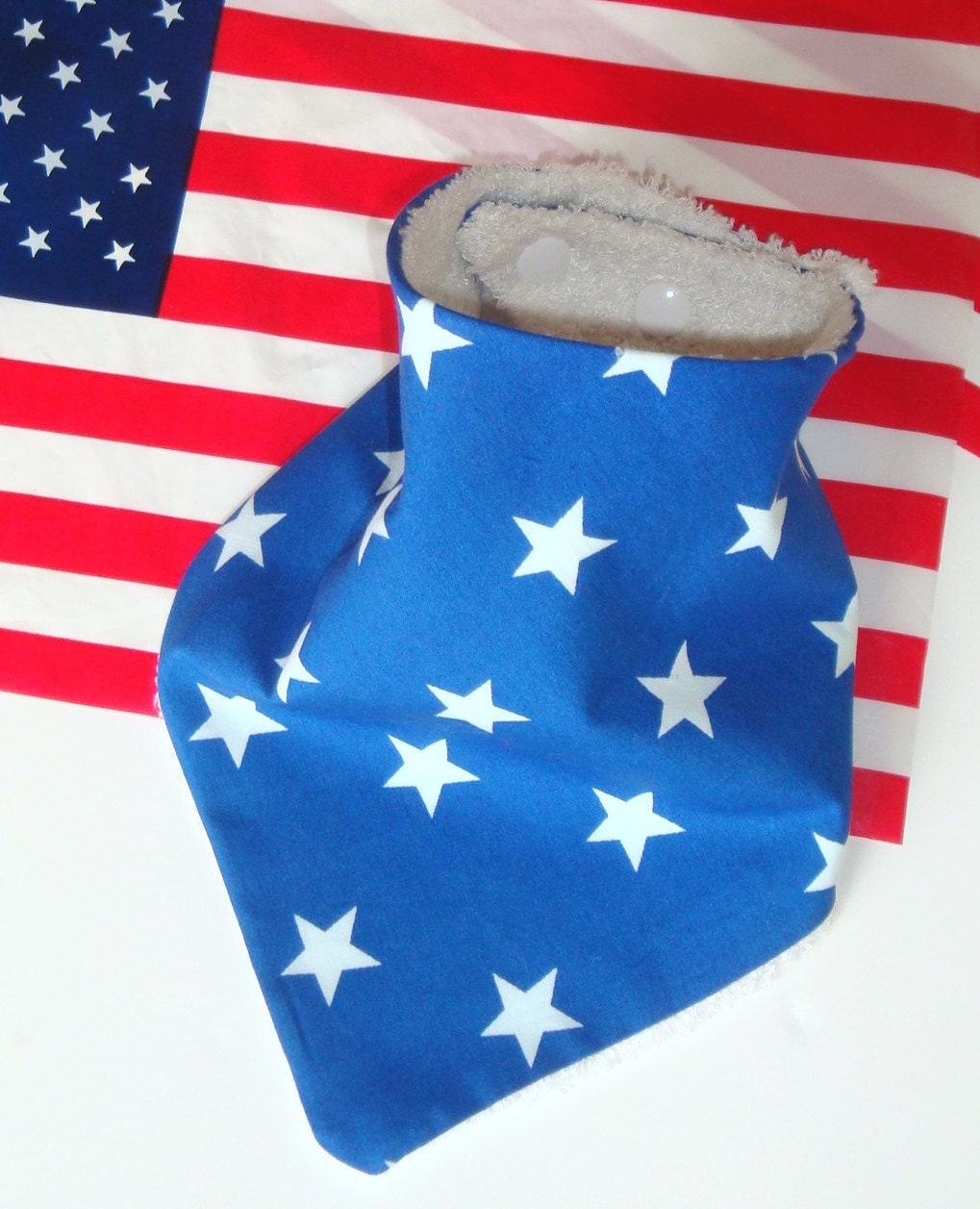 Baby Bandana Dribble Bib 'Starry Sky'  & Bamboo Terry - A Gift idea from Cwtch Bugs..