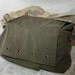 Military Messenger Bag, Khaki Canvas Shoulder Bag - Unisex - Vintage fabric