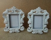 White Picture Frames Elegant Vintage Shabby Chic Lovely Feminine Soft Pretty French Country Beach Cottage Paris Photo Valentines Day Gift