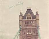 Tower Bridge Photo Art Print London England Europe Green - 5 x 5