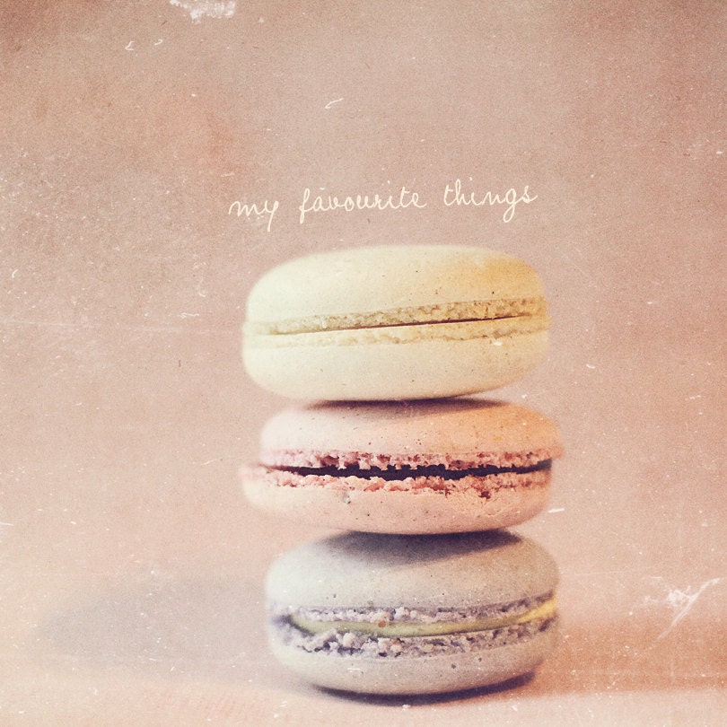 Macaroons Photo Art Print Pink Yellow Purple French - 8 x 8