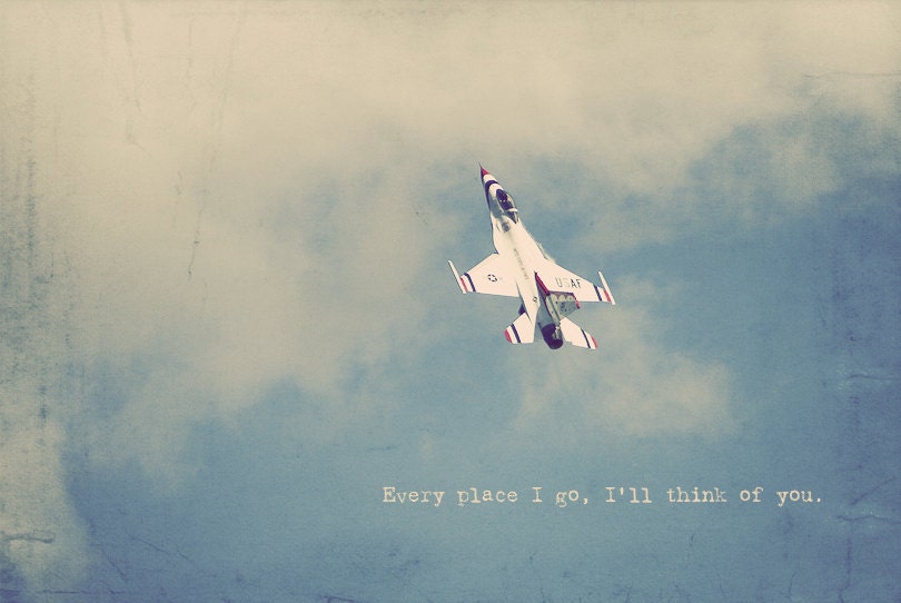 Airplane Thunderbirds Photo Art Print United States Air Force Fly Sky Patriot America (Version 3) - 8 x 12
