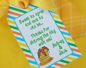 PANCAKE & PAJAMAS TWINS favor hang tag, Custom Printable Il_170x135