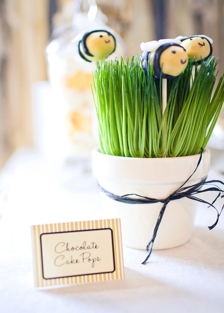 Honeybee Gender Reveal PRINTABLE TENT CARDS: As seen on Hostess with the Mostess Il_170x135