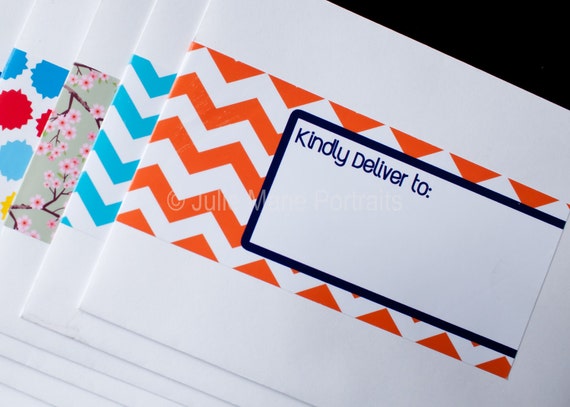 WRAP AROUND Address Labels to match Libby Lane Press designs: Custom Printable Il_570xn