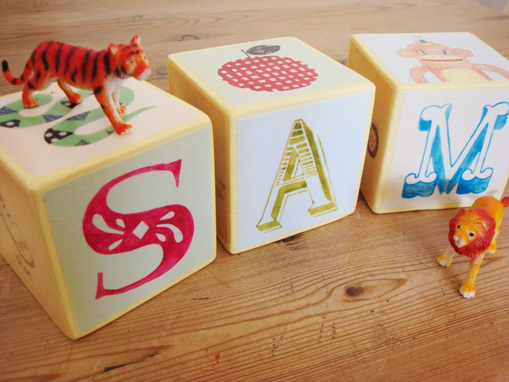 Personalized alphabet blocks - custom name blocks