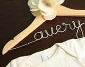 RUSH Personalized Children's Decorative Hanger w/ Burlap & Felt Flower