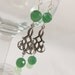 Jade and Silver Victorian Style Dangle Earrings