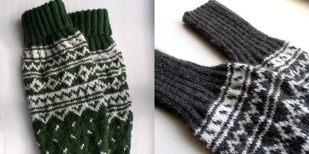 SALE Knee High Boot Socks Hand Knit Norwegian Design You Pick Color