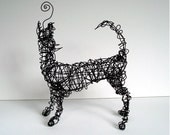 Unique Wire Animal Sculpture - HOWLIN' WOLF - Wire Art by Nakisha