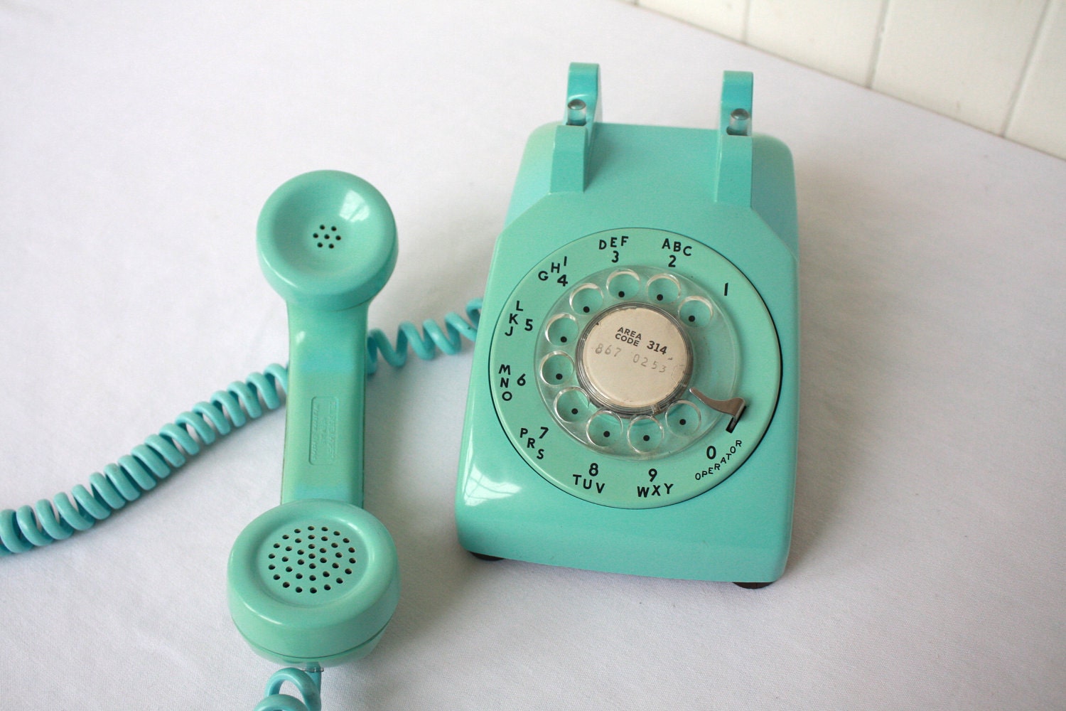 Retro Phone, Vintage Phone, Rotary Phone, Turquoise Phone, Telephone