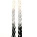 Lace Earrings Hand Painted - Black Grey Cream Ombre - Customizable Colors