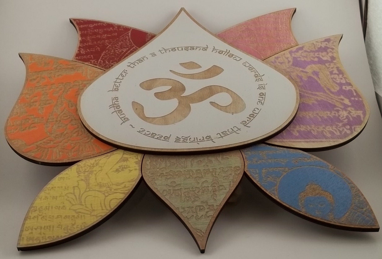 Lotus - Buddha - Om wall hanging