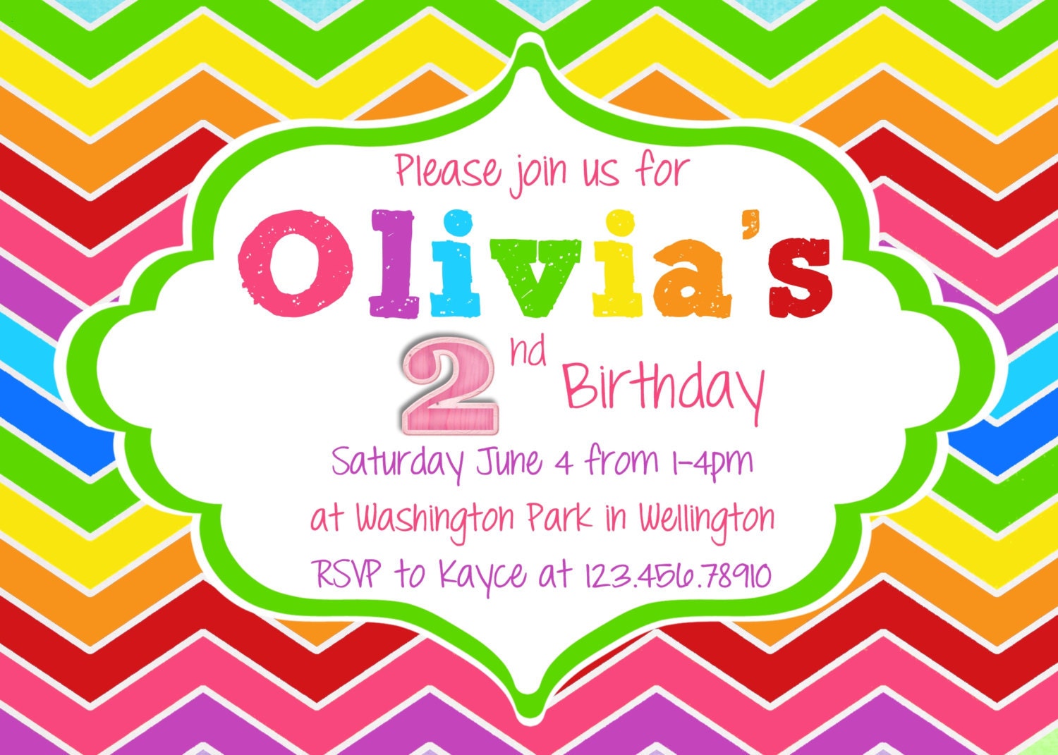 Rainbow Birthday Invitation - Printable and Custom Invite Il_170x135