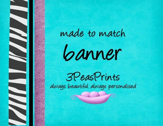 Happy Birthday Banner to Match any Invitation in My Shop Printable Custom Il_570xn