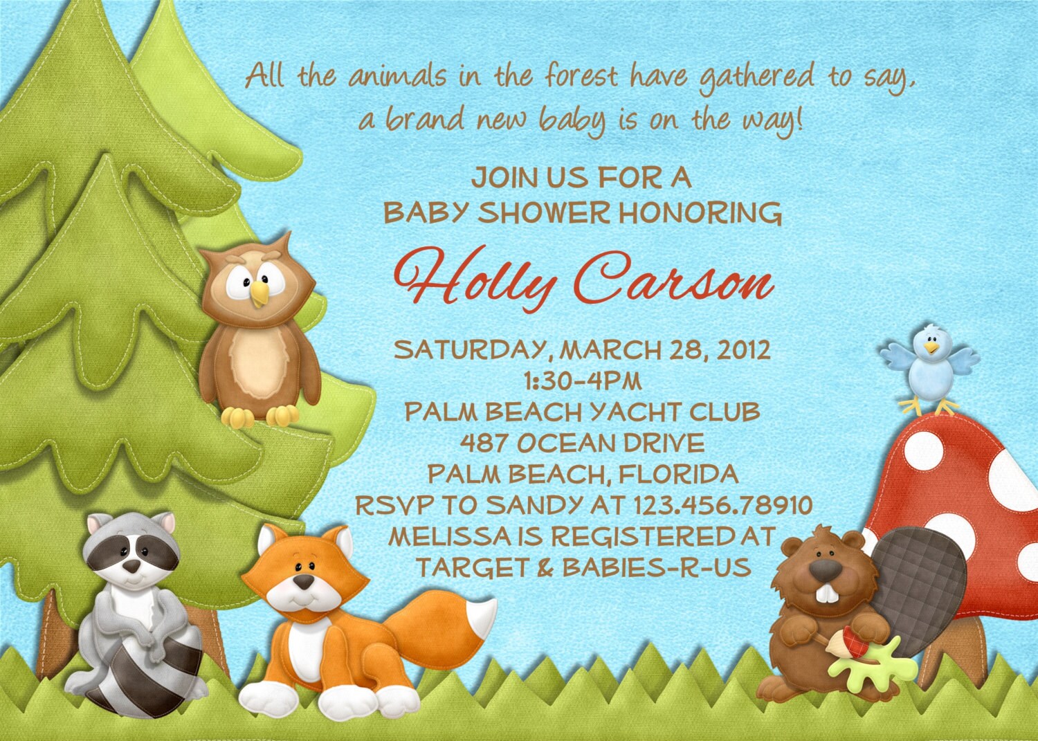 Forest Animals Baby Shower Invitation - Forest Friends Printable ...