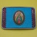 GUADALUPE turquoise suede leather red rhinestones belt buckle graphic image by Crazy Daisy Rocks