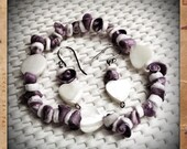 Hearts bracelet and earrings