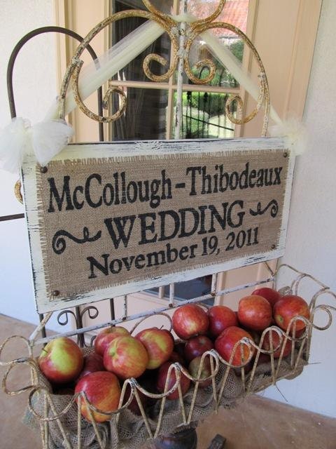 BURLAP and WOOD WEDDING signs reserved for Kristina
