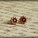 Copper Sunflower Earring Posts