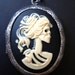 Ivory Skeleton Lady Gothic Locket Necklace Gothic
