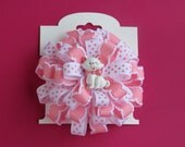 Flower Loop Hair Bow - Pretty Kitty