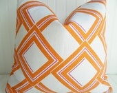 Orange Pillow - Decorative Orange Pillow - 18 x 18 inch Orange Throw Pillow
