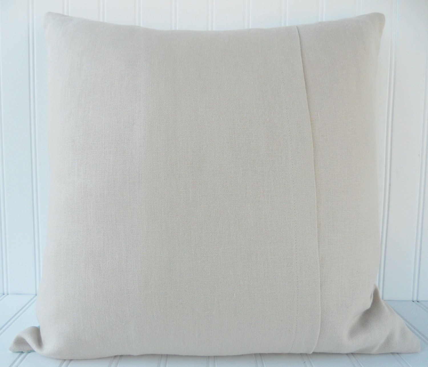 Blue IKAT Throw Pillow - 18 x 18 inch - Blue Teal Taupe and Ivory - Rayon/Linen - Blue Ikat Pillow Cover