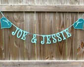 Wedding Banner Bride And Groom Banner Custom Name Banner Engagement Reception Decor