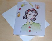 Notecard set with envelopes- School Days