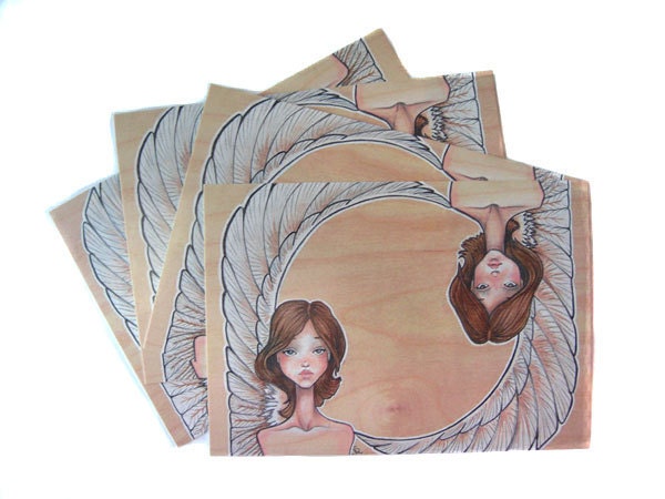 Winged Twins - Postcard set of 4