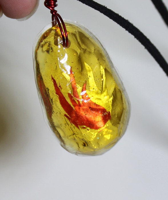 Pokemon Firestone Necklace - Scalloped Finish