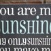 You are my Sunshine - hand painted shabby chic subway art tyopography sign