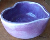 Stoneware plum heart bowl