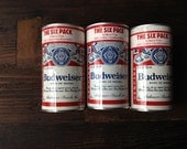 3 Vintage BUDWEISER cans of cotton handkerchiefs