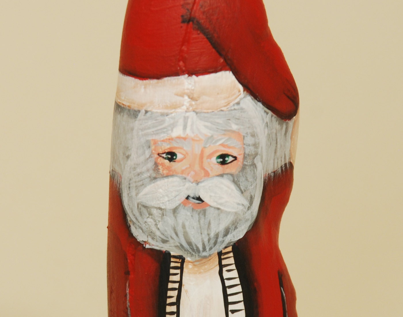 Cypress Knee Santa Handpainted Wood Santa