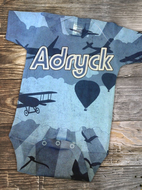 Baby Boy Onesie, Personalized Woodland Fox, Squirrel, Skunk Baby Clothing