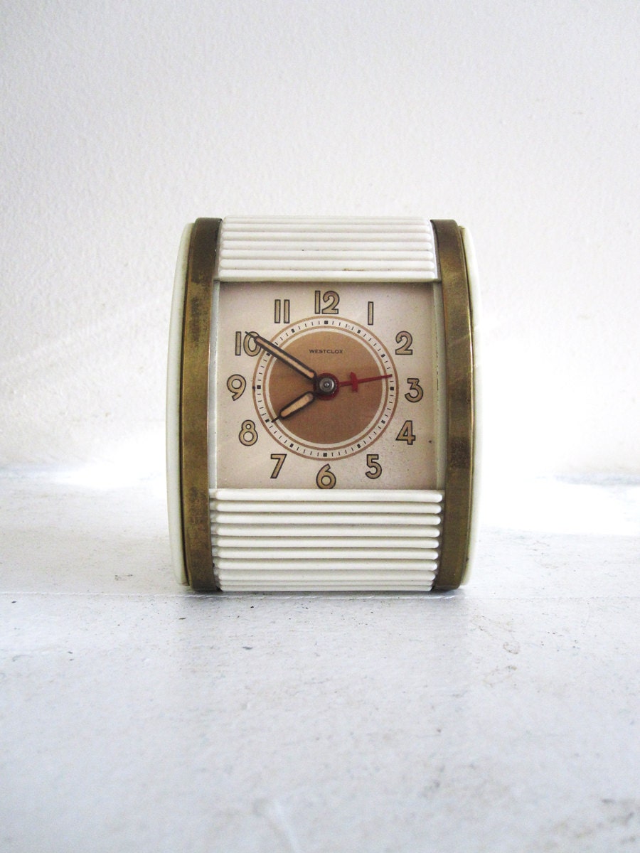 Items Similar To Atomic Era Westclox Travel Alarm Clock On Etsy 7017