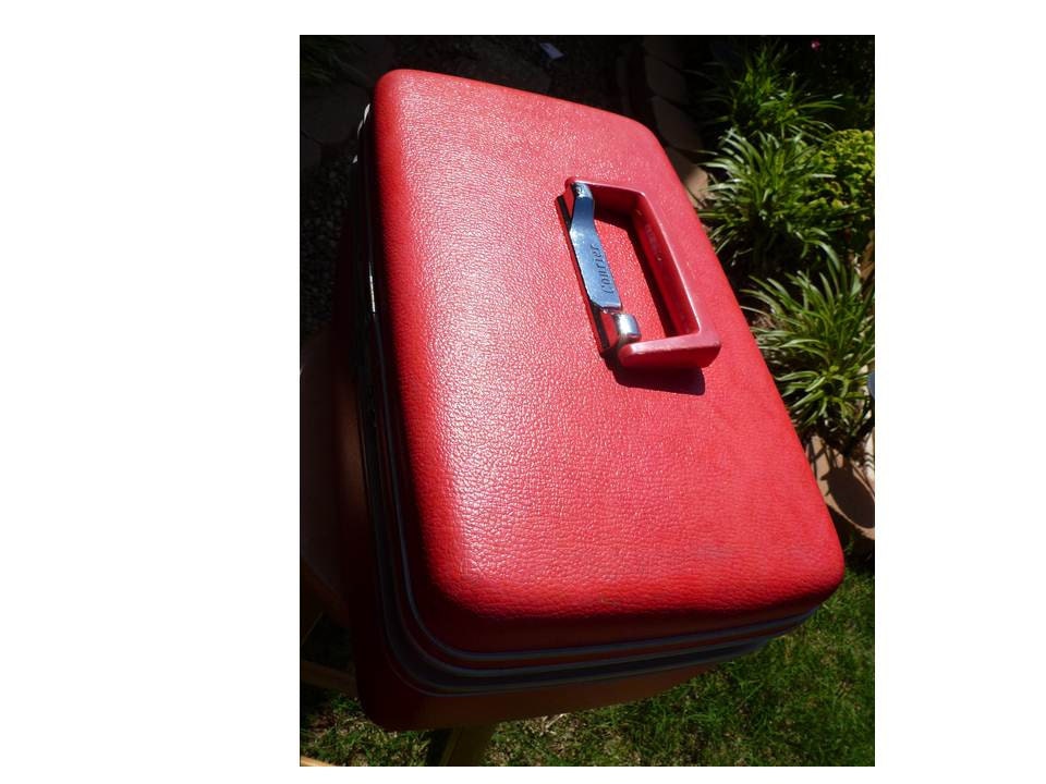 RESERVED Vintage Luggage Train Case Courier
