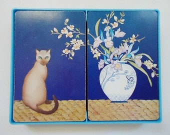 Lot of 3 Double Decks of Cards - Lot of 3 Double Playing Card Decks - Vintage Playing Cards - Dogs, Cats, Horses