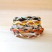 Leather & Brass Braided Bracelet in Black and Teal, "The Bohemian"