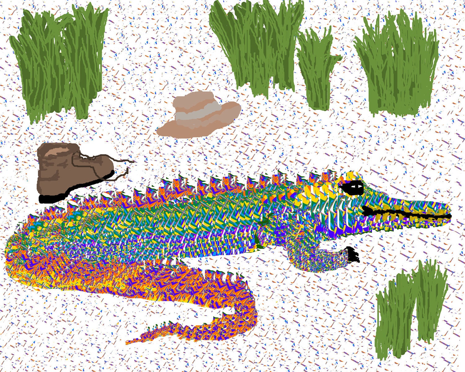 Whimsical 8x10 Croguana