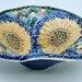 small handmade ceramic pottery sunflower bowl