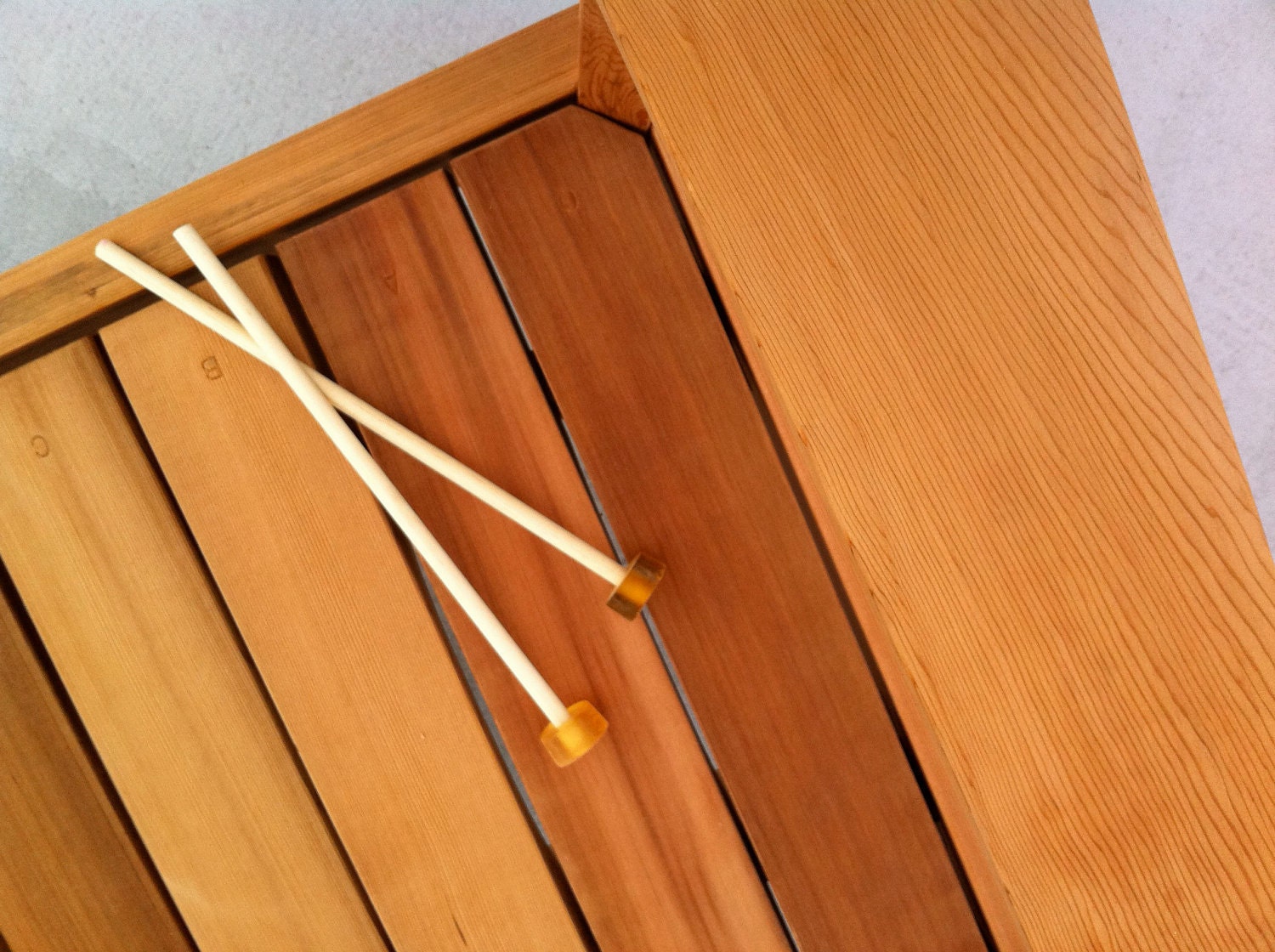 Musical Garden Bench - Outdoor Cedar Xylophone