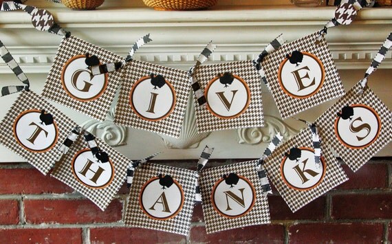 GIVE THANKS Thanksgiving Printable Banner Il_570xn