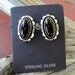 Native American Made Post Earrings, Sterling Silver and Onyx, hallmarked Yazzie