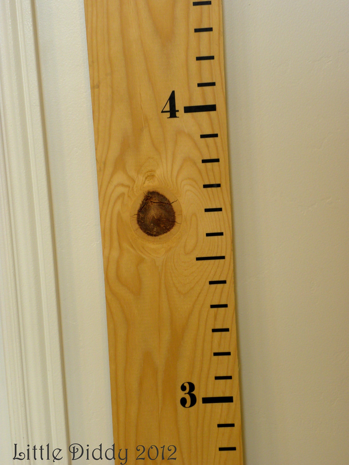 7' Ruler Growth Chart - goes to 7 feet- Vinyl Decal with inch marks
